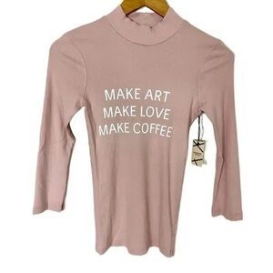 NWT Daydream Nation Make Art Fashion Top in Rose Size L